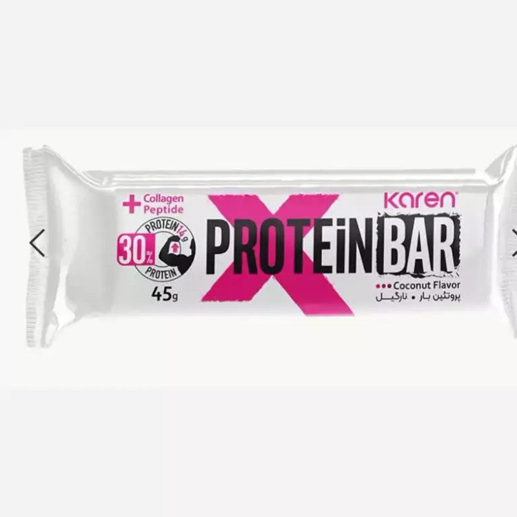 پروتئین بار کارن یک میان وعده مقوی و خوشمزه است که حاوی ۱۴ گرم پروتئین و کلاژن بوده و به افزایش انرژی، بهبود عضلهسازی کمک میکند.