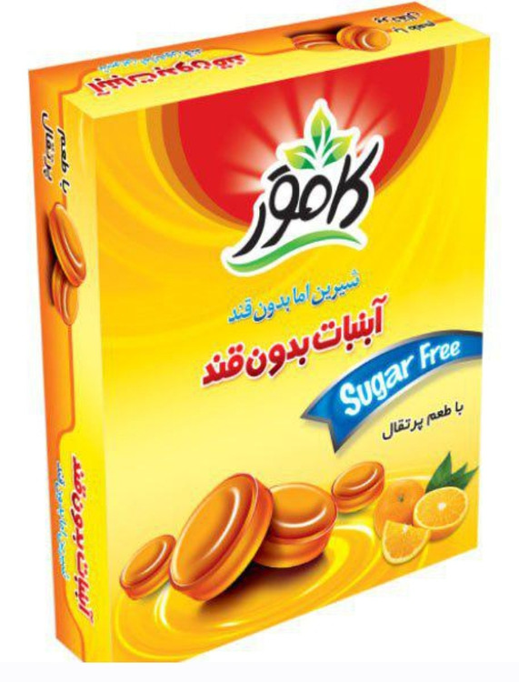 آبنبات پرتقال بدون قند و رژیمی کامور